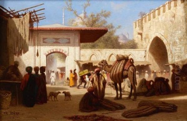 Quartier Yeni Djami, Stamboul, Constantinople Oil Painting by Charles Theodore Frere