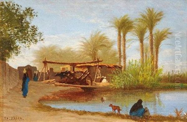 La Noria Oil Painting by Charles Theodore Frere