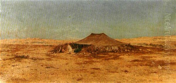 Le Campement Oil Painting by Charles Theodore Frere