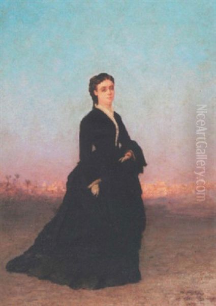 Elegante Pres Du Caire Oil Painting by Charles Theodore Frere