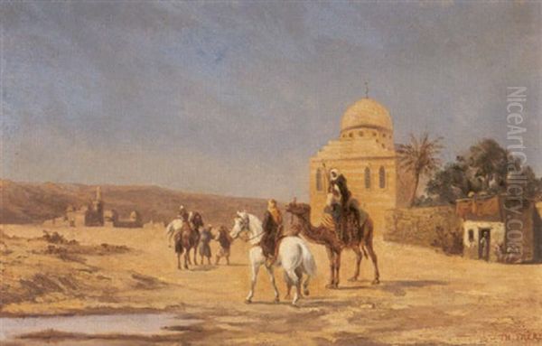 In The Desert Oil Painting by Charles Theodore Frere