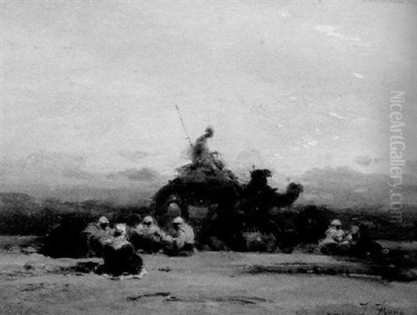 The Nomad Camp Oil Painting by Charles Theodore Frere