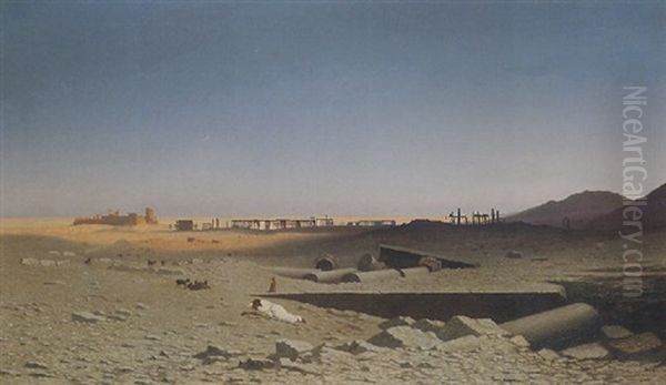 Ruines De Palmyre Oil Painting by Charles Theodore Frere