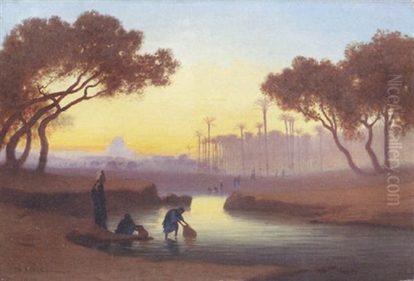 Tomb Of Mehemet Ali, Cairo Oil Painting by Charles Theodore Frere