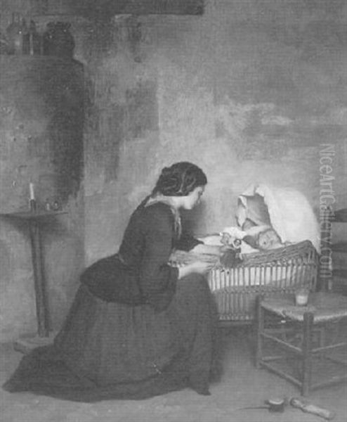 The New Doll Oil Painting by Charles Theodore Frere