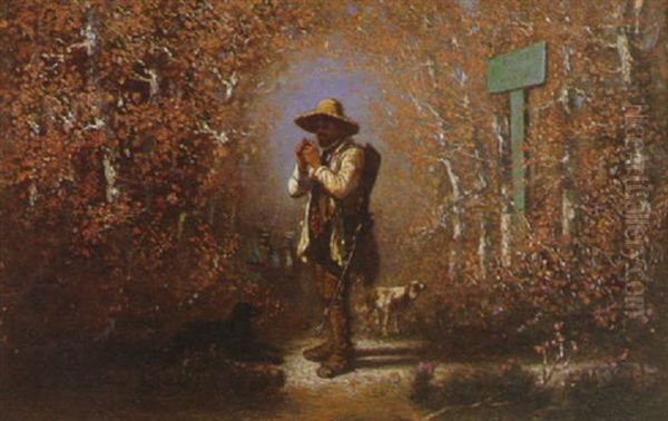 Le Chasseur Oil Painting by Charles Theodore Frere