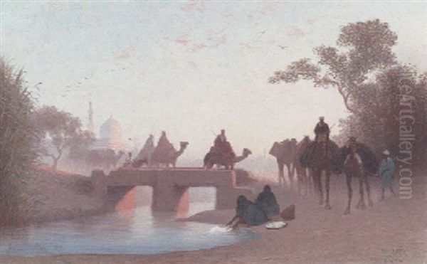 Environs Du Caire Oil Painting by Charles Theodore Frere