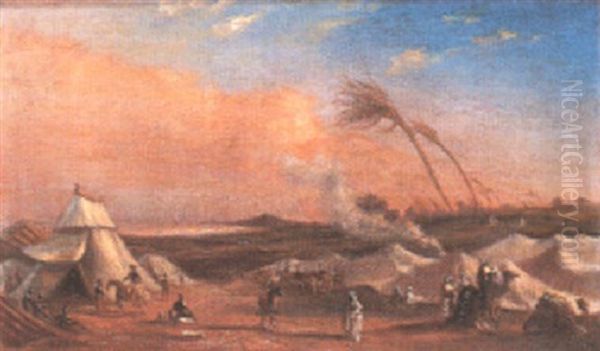 Episode De La Campagne D'algerie Oil Painting by Charles Theodore Frere