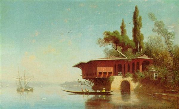 A Summer House On The Bosphorus Oil Painting by Charles Theodore Frere