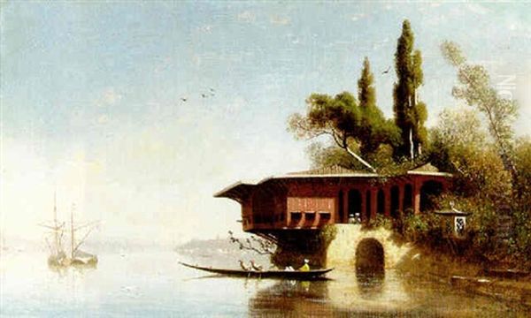 A Summer House On The Bosphorous Oil Painting by Charles Theodore Frere