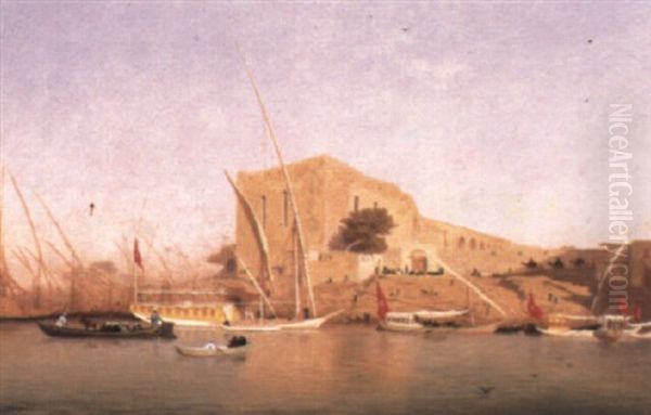 Old Cairo And The Nile Oil Painting by Charles Theodore Frere