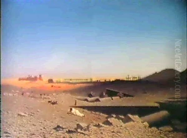 The Ruins At Palmyra Oil Painting by Charles Theodore Frere