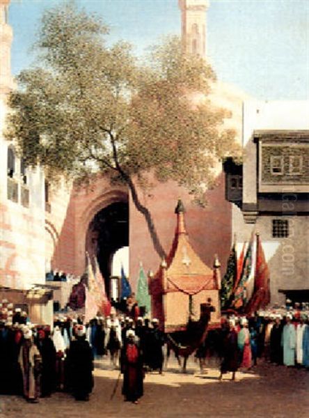 Au Caire Oil Painting by Charles Theodore Frere