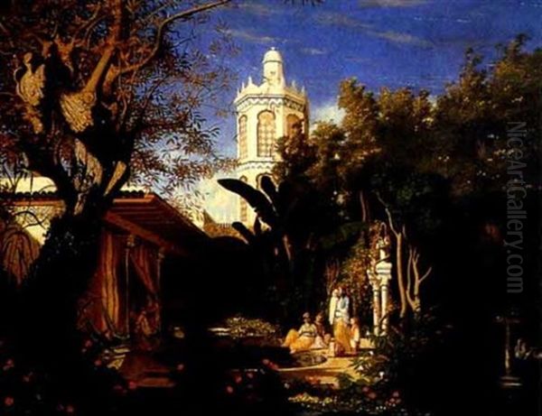 The Palace Garden Oil Painting by Charles Theodore Frere