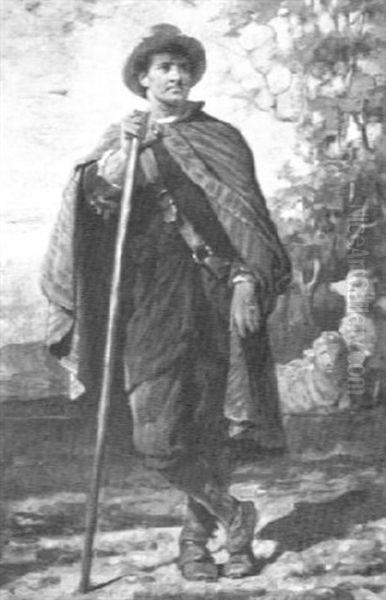 A Traveller Oil Painting by Charles Theodore Frere