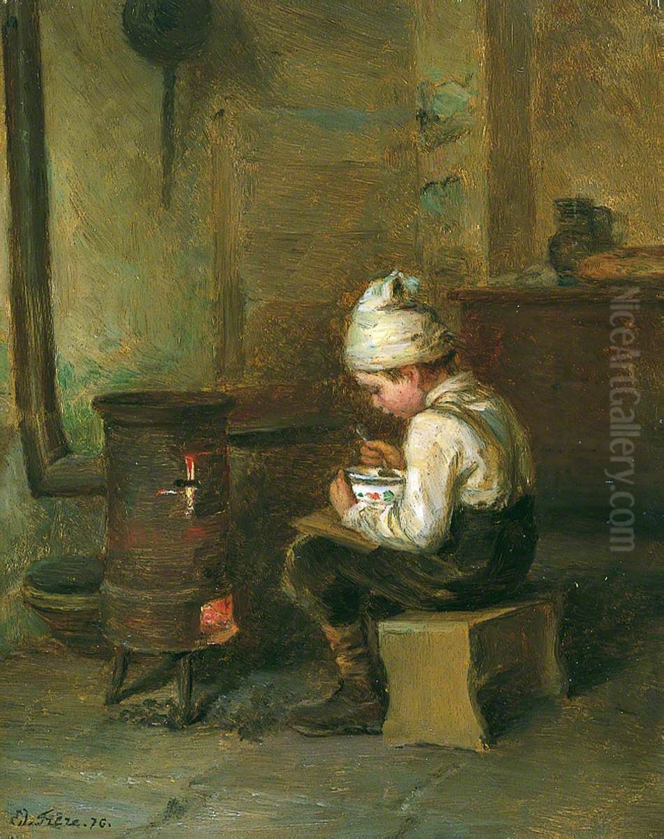 Supper Time Oil Painting by Pierre Edouard Frere