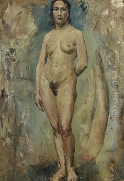 Nu Academique, Femme Debout Oil Painting by Roger de La Fresnaye