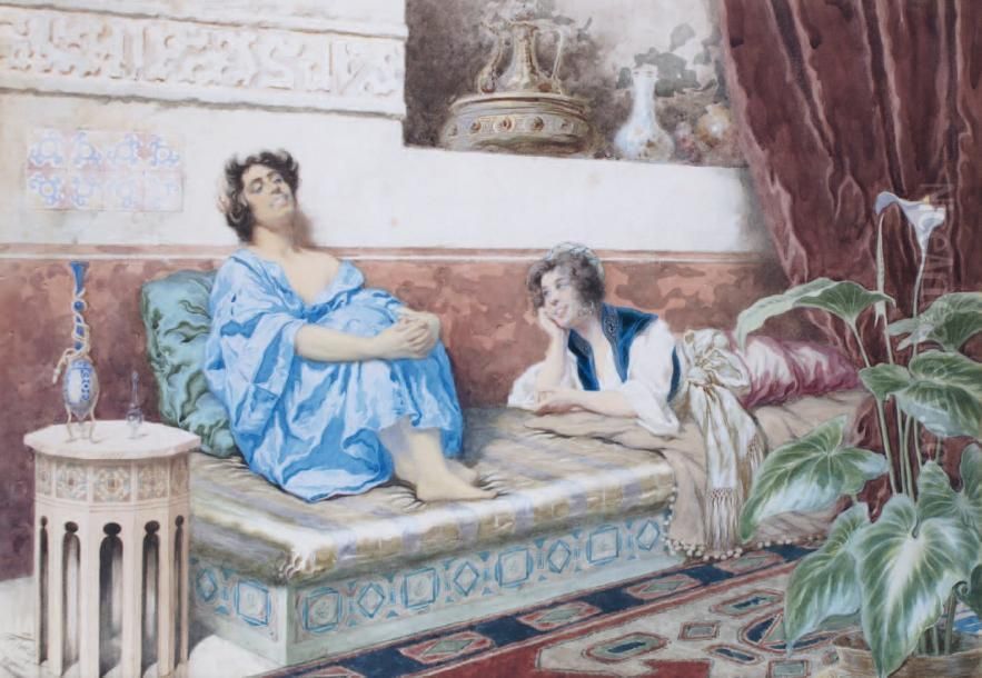 Le Harem Oil Painting by Giuseppe Aureli