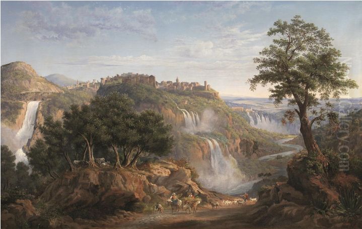Veduta Di Tivoli Oil Painting by Johann Jakob Frey