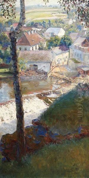 Pohled Na Vodni Pilu Oil Painting by Miroslav Bedrich Fridrych