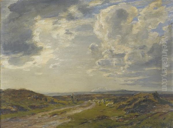 Morning - Middlebere Heath, Dorset Oil Painting by Arthur A. Friedenson