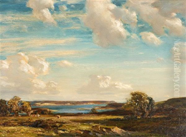 Evening Sunshine, Isle Of Purbeck Oil Painting by Arthur A. Friedenson
