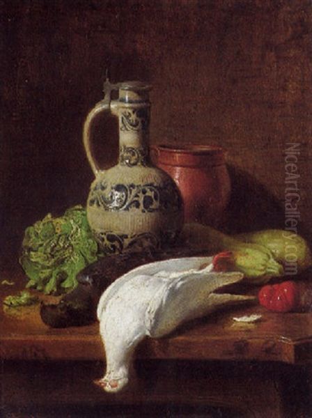 Kuchenstilleben Oil Painting by Camilla Edle von Malheim Friedlaender