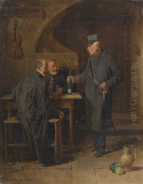 Veteranen Oil Painting by Friedrich V. Malheim Friedlaender
