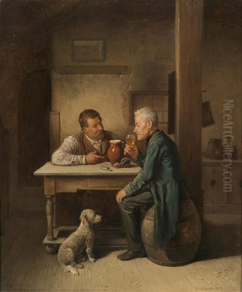 Ein Treuer Begleiter Oil Painting by Friedrich V. Malheim Friedlaender