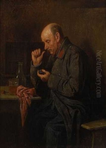 Die Prise Oil Painting by Friedrich V. Malheim Friedlaender