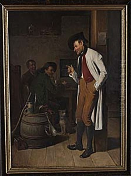 Vardshusscen Oil Painting by Friedrich V. Malheim Friedlaender