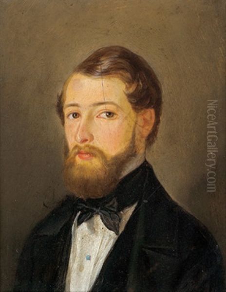 Portrait Fritz Rupprechts Oil Painting by Friedrich V. Malheim Friedlaender