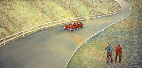 Floral Still Life Oil Painting by Arnold Aaron Friedman