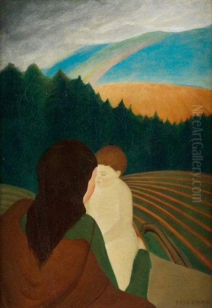 Madonna And Child Oil Painting by Arnold Aaron Friedman