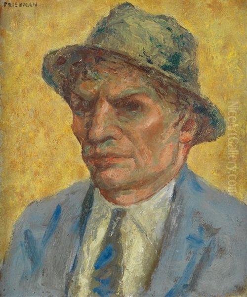 Self Portrait Oil Painting by Arnold Aaron Friedman