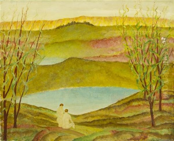 Autumn Landscape Oil Painting by Arnold Aaron Friedman