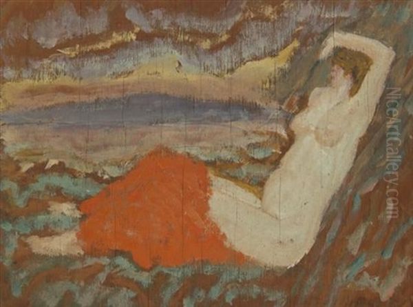 Reclining Nude Oil Painting by Arnold Aaron Friedman