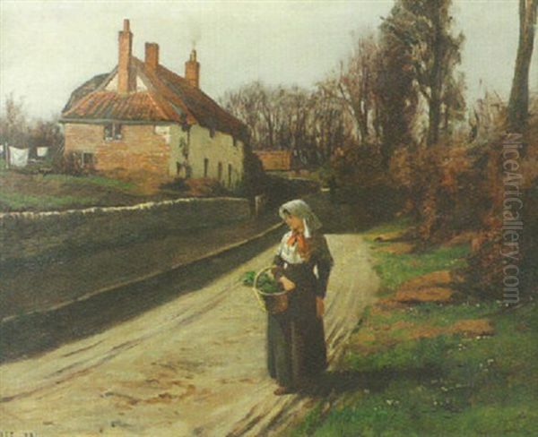 Kotimatkalla Oil Painting by Harry Frier