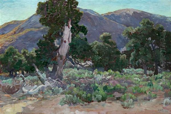 Oaks At Warner's Oil Painting by Charles Arthur Fries