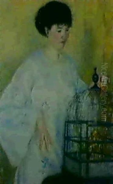 Portrait Of Madame Frieseke Oil Painting by Frederick Carl Frieseke