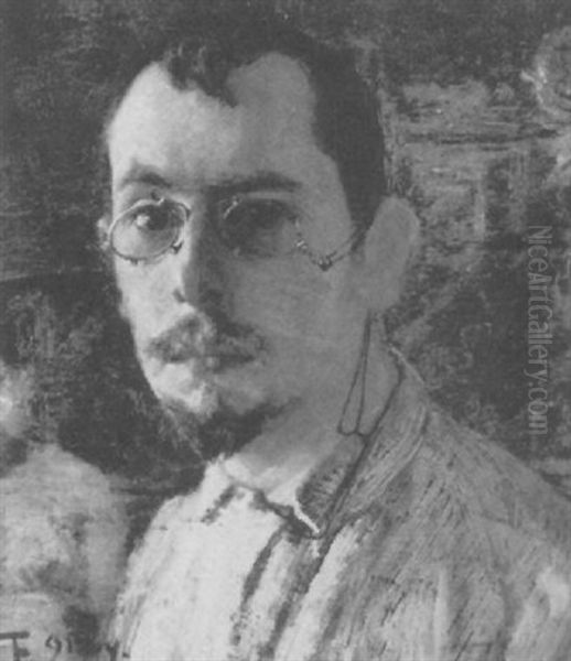 Self Portrait Oil Painting by Frederick Trapp Friis