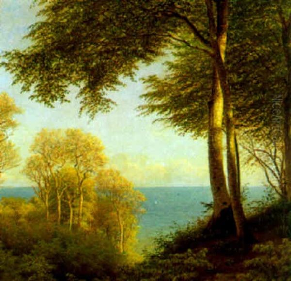 Aussicht Uber Die Bucht Von Aarhus Oil Painting by Andreas Fritz