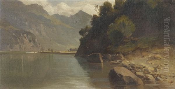 Vierwaldstattersee Bei Buochs Oil Painting by Otto Froelicher