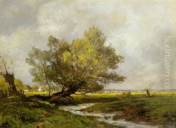 Flusslandschaft Oil Painting by Otto Froelicher