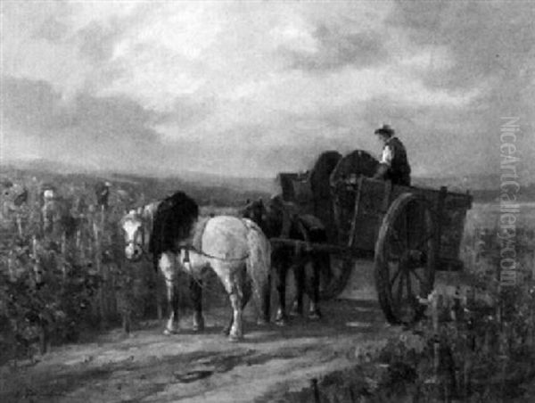 Winzer Bei Der Weinlese Oil Painting by Gustave Achille Fromentin