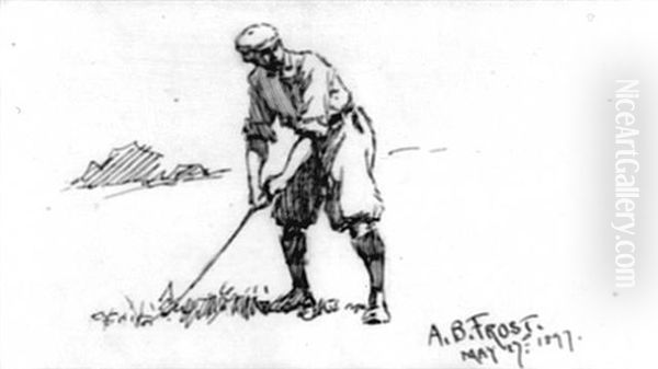 Modonna. Brustbild Frontal Oil Painting by Arthur Burdett (Sr.) Frost