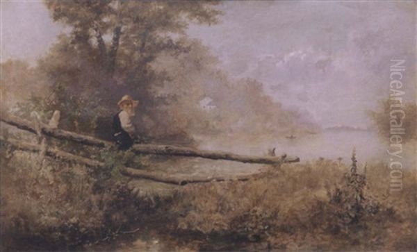 The Old Fishing Hole Oil Painting by Arthur Burdett (Sr.) Frost