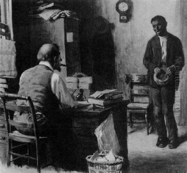 I Done Got Back, Boss Oil Painting by Arthur Burdett (Sr.) Frost