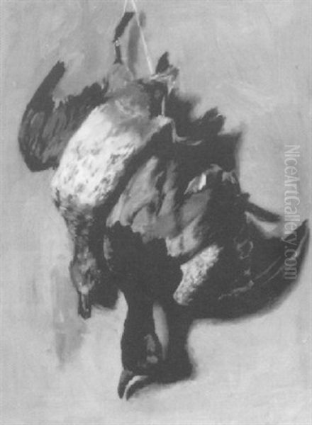 Still Life With Hanging Ducks Oil Painting by Arthur Burdett (Sr.) Frost