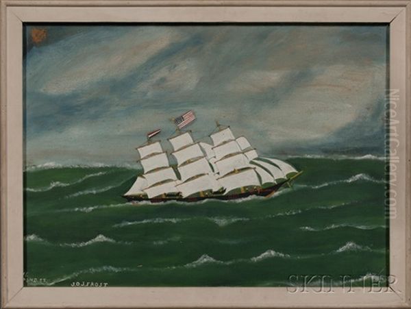 Clipper Ship Dreadnaught Oil Painting by John O.J. Frost